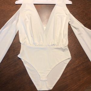 White Satin Bodysuit